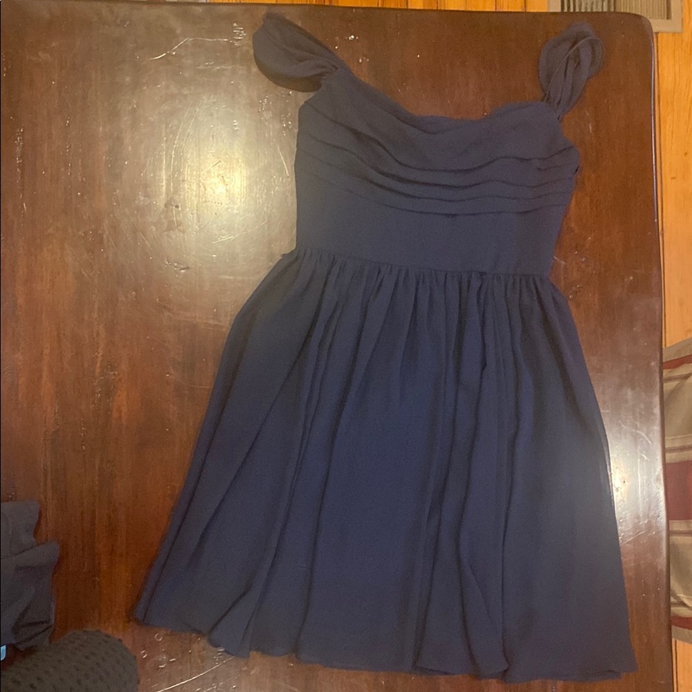 Vera Wang Navy Blue Midi Dress